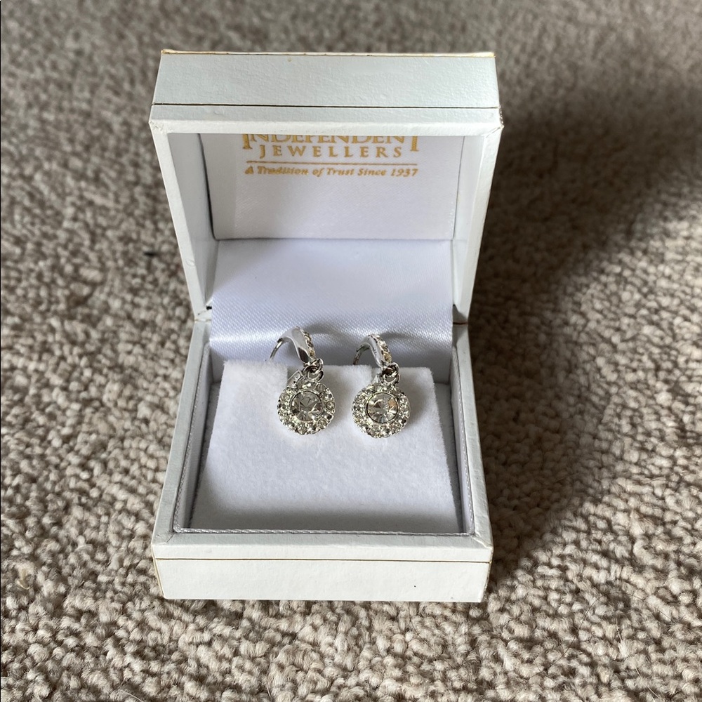 Bezel Drop Earrings